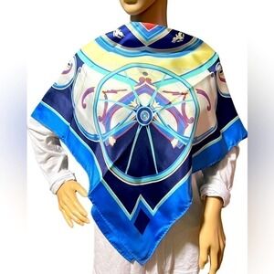 HERMES Washington's Carriages 100% Silk Scarf Carre 90cm Square